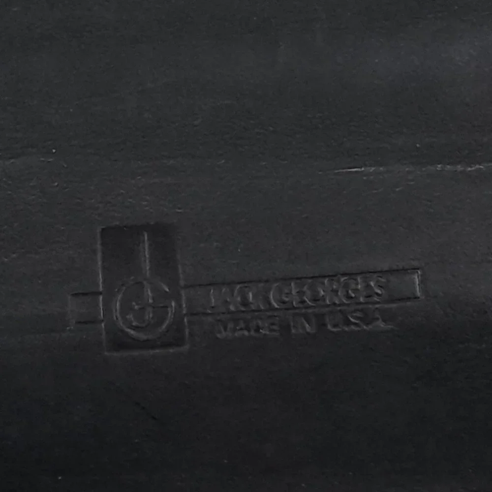 Jack Georges Black Saddle Leather Brief Case